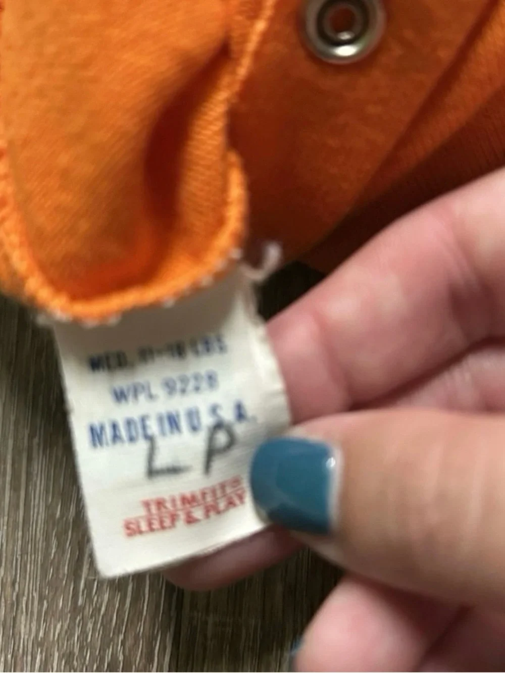 Vintage Trimfit Sleep & Play Orange Jack O Lantern Size 3-6 Month Months
